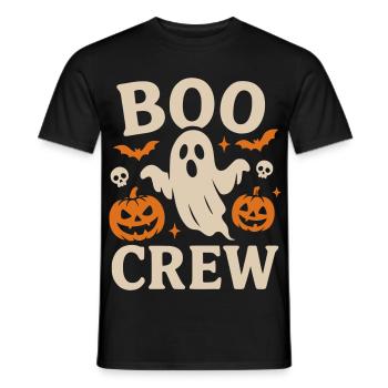 Boo Crew Halloween - Men's T-Shirt - black - Front - AI Model Male 178 light (178cm)