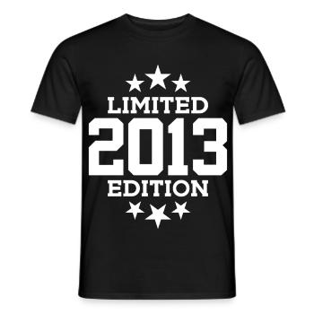 LIMITED EDITION 2013 13TH BIRTHDAY - Men's T-Shirt - black - Front - AI Model Male 178 light (178cm)