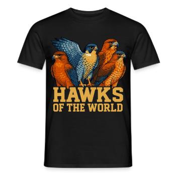 Hawks Of The World Falconry Birds Watching - Men's T-Shirt - black - Front - AI Model Male 178 light (178cm)
