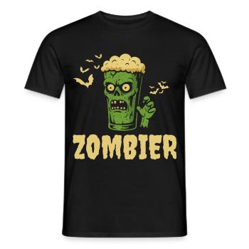 Zombier lustiger Spruch - Happy Halloween - Männer T-Shirt - Schwarz - Vorne - AI Model Male 178 light (178cm)