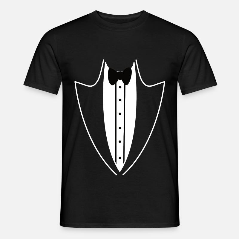 Anzug Smoking lustiger Frack - Männer T-Shirt - Schwarz