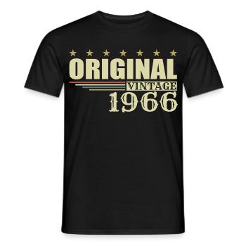 1966 Birthday 1966 - Men's T-Shirt - black - Front - AI Model Male 178 light (178cm)