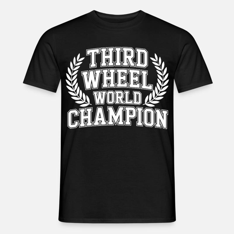 Dritter Rad Welt Champion - Männer T-Shirt - Schwarz