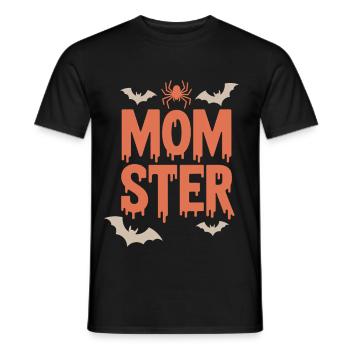 Momster Halloween Schriftdrip - Männer T-Shirt - Schwarz - Vorne - AI Model Male 178 light (178cm)