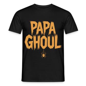 Papa Ghoul Spider Pendant - Men's T-Shirt - black - Front - AI Model Male 178 light (178cm)