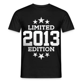 LIMITED EDITION 2013 13. GEBURTSTAG - Männer T-Shirt - Schwarz - Vorne - AI Model Male 178 light (178cm)