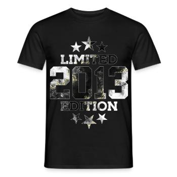 LIMITED EDITION 2013 13. GEBURTSTAG - Männer T-Shirt - Schwarz - Vorne - AI Model Male 178 light (178cm)