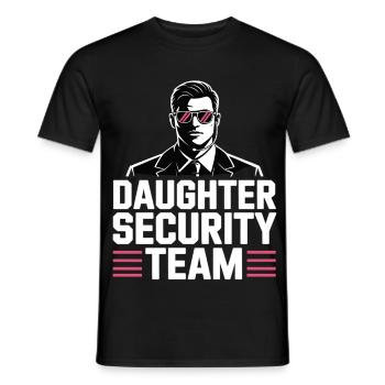 Équipe de sécurité fille – Père Garde du corps - T-shirt homme - noir - Devant - AI Model Male 178 light (178cm)