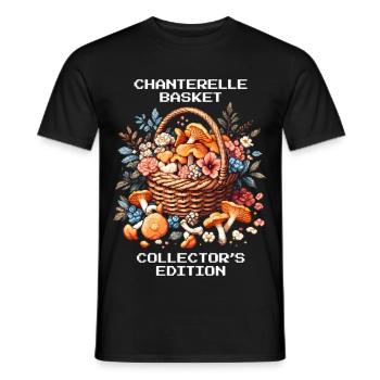 Panier de chanterelles | Édition Collector Forager - T-shirt homme - noir - Devant - AI Model Male 178 light (178cm)