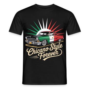 Chicano Forever Mexiko Pride - Männer T-Shirt - Schwarz - Vorne - AI Model Male 178 light (178cm)