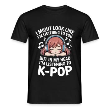 K-Pop Lustig Korea Musik Anime - Männer T-Shirt - Schwarz - Vorne - AI Model Male 178 light (178cm)