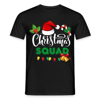christmas squad, marry christmas - Men's T-Shirt - black - Front - AI Model Male 178 light (178cm)