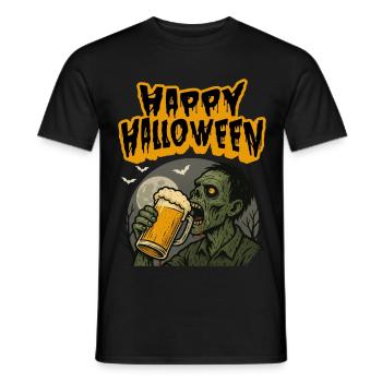 Beer Funny Saying - Happy Halloween - Men's T-Shirt - black - Front - AI Model Male 178 light (178cm)