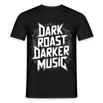 Métal et café - T-shirt homme - noir - Devant - AI Model Male 178 light (178cm)