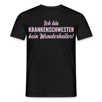 Ich bin Krankenschwester, kein Wunderheiler! - Männer T-Shirt - Schwarz - Vorne - AI Model Male 178 light (178cm)