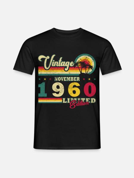 Birthday november 1960 - Men's T-Shirt - black