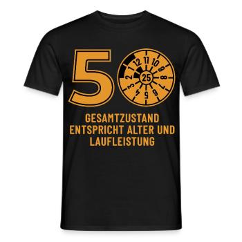 HU November 2025 - 50 Years - Birthday Gift - Men's T-Shirt - black - Front - AI Model Male 178 light (178cm)
