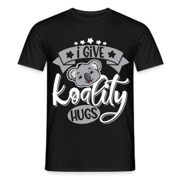 Câlins Koala - T-shirt homme - noir - Devant - AI Model Male 178 light (178cm)