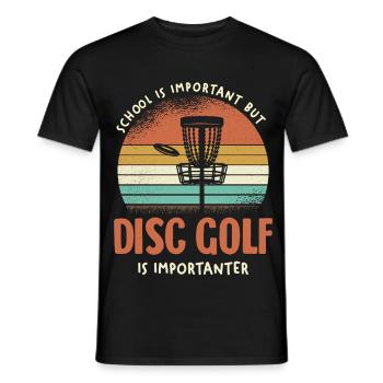 Le disc golf rétro est important - T-shirt homme - noir - Devant - AI Model Male 178 light (178cm)