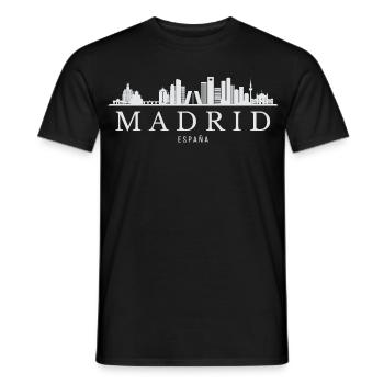 Madrider Skyline, Madrid, Spanien - Männer T-Shirt - Schwarz - Vorne - AI Model Male 178 light (178cm)