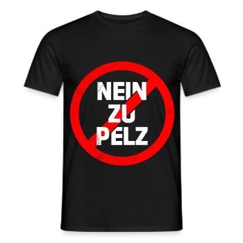 Bien-être animal NON À LA FOURRURE Bien-être animal drôle - T-shirt homme - noir - Devant - AI Model Male 178 light (178cm)