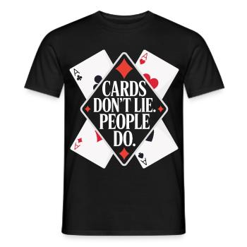Karten lügen nicht Casino Gambler Zitat - Männer T-Shirt - Schwarz - Vorne - AI Model Male 178 light (178cm)