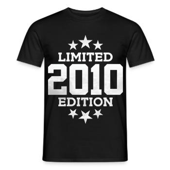 LIMITED EDITION 2010 16. GEBURTSTAG - Männer T-Shirt - Schwarz - Vorne - AI Model Male 178 light (178cm)