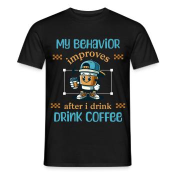 Fier thérapeute ABA avec du cœur - T-shirt homme - noir - Devant - AI Model Male 178 light (178cm)
