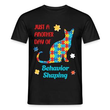 Love, Acceptance, Autism Power - Men's T-Shirt - black - Front - AI Model Male 178 light (178cm)