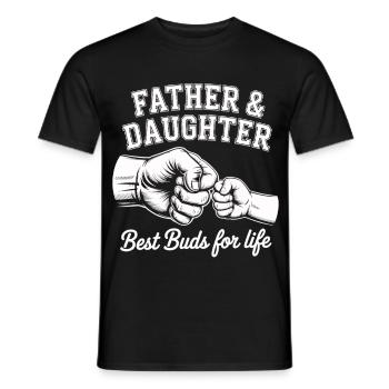Father Daughter Friendship - Men's T-Shirt - black - Front - AI Model Male 178 light (178cm)