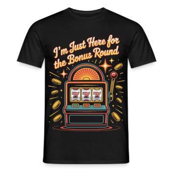 Bonus Casino Gambling Gambler Slots - T-shirt homme - noir - Devant - AI Model Male 178 light (178cm)