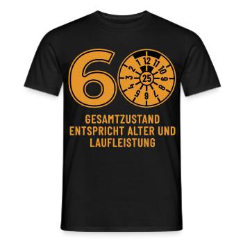 HU December 2025 - 60 Years - Birthday Gift - Men's T-Shirt - black - Front - AI Model Male 178 light (178cm)