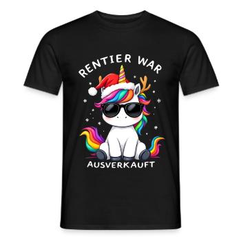 Renne a été vendu Licorne Noël - T-shirt homme - noir - Devant - AI Model Male 178 light (178cm)