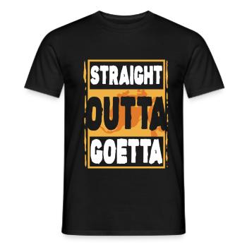 Goetta Sausage - Men's T-Shirt - black - Front - AI Model Male 178 light (178cm)