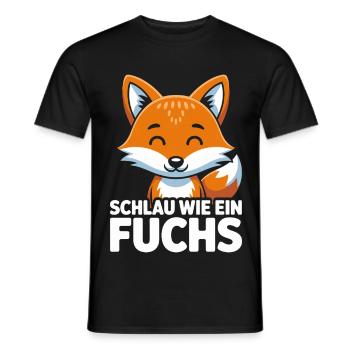 Schlau Wie Ein Fuchs Niedlicher Fuchs - Männer T-Shirt - Schwarz - Vorne - AI Model Male 178 light (178cm)