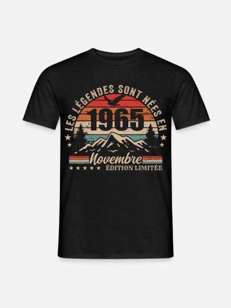 Awesome since November 1965 | November 1965 - Men's T-Shirt - black
