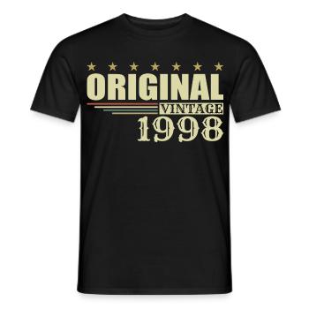 1998 Anniversaire - 1998 - T-shirt homme - noir - Devant - AI Model Male 178 light (178cm)