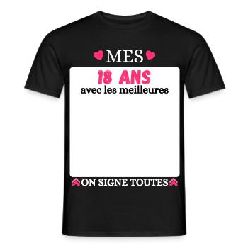 18 Year Old Birthday Girl, My 18 Year Old - Men's T-Shirt - black - Front - AI Model Male 178 light (178cm)
