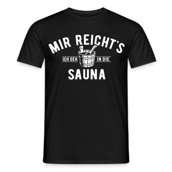 I've had enough, I'm going to the sauna - saying - Men's T-Shirt - black - Front - AI Model Male 178 light (178cm)