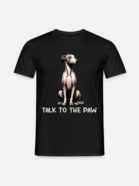 Talk to the Paw Whippet Windhund Whippets - Männer T-Shirt - Schwarz