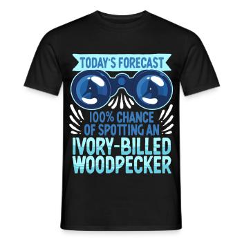 Elfenbein Specht Vogelbeobachter - Männer T-Shirt - Schwarz - Vorne - AI Model Male 178 light (178cm)