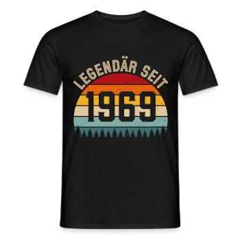 Legendary since 1969 – born in 1969 - Men's T-Shirt - black - Front - AI Model Male 178 light (178cm)