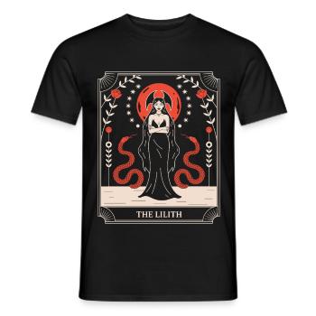 Lilith : Le pouvoir du serpent dans le cadre - T-shirt homme - noir - Devant - AI Model Male 178 light (178cm)
