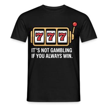 Slot Luck Saying 777 - Men's T-Shirt - black - Front - AI Model Male 178 light (178cm)