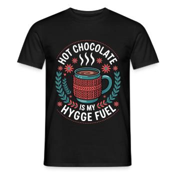 Heiße Schokolade Hygge Antrieb - Männer T-Shirt - Schwarz - Vorne - AI Model Male 178 light (178cm)