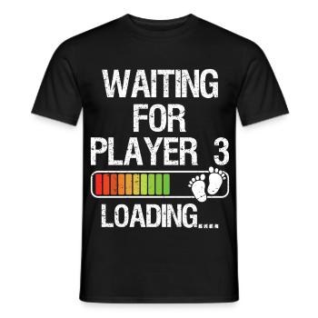 Expectant Dad To Be Gamer Pregnancy Announcement  - Männer T-Shirt - Schwarz - Vorne - AI Model Male 178 light (178cm)