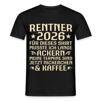 Addio divertente al collega pensionato 2026 - T-shirt uomo - nero - Fronte - AI Model Male 178 light (178cm)