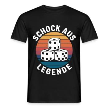 Schock Aus Legende - Schocken Würfeln Jule Knobeln - Männer T-Shirt - Schwarz - Vorne - AI Model Male 178 light (178cm)