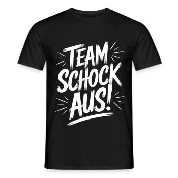 Team Schock Aus! Würfeln Knobeln Jule Schocken - Männer T-Shirt - Schwarz - Vorne - AI Model Male 178 light (178cm)
