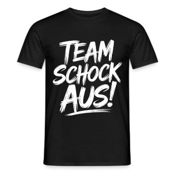 Jeu Schocken - L'équipe Schock Out ! Jule lance les dés - T-shirt homme - noir - Devant - AI Model Male 178 light (178cm)
